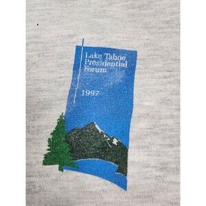 90s Vintage Jerzees World Class 1997 Lake Tahoe Presidential Forum T-Shirt XL US
